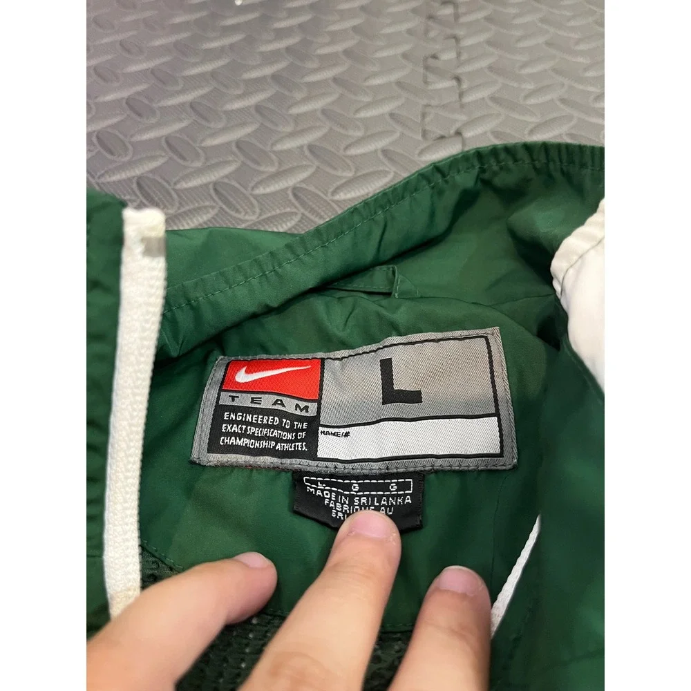 Nike Jacket Mens Large Green Michigan State Spartans Clima-Fit Full Zip Track